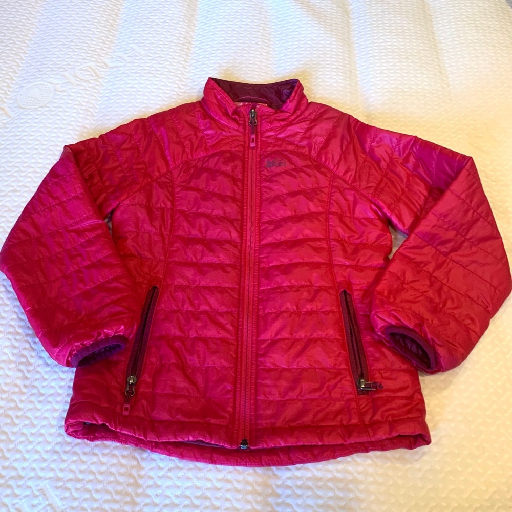 REI Girls Pink Quilted Puffer Insulated Jacket S